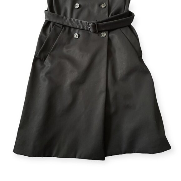 Miu Miu Fall Winter 2007 Black Belted Trench Coat Size 42 IT / US 6 - Picture 8 of 13